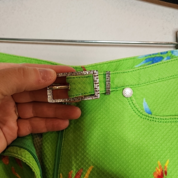 Versace Classic V2 green floral pants. Size 42 - Picture 14 of 16